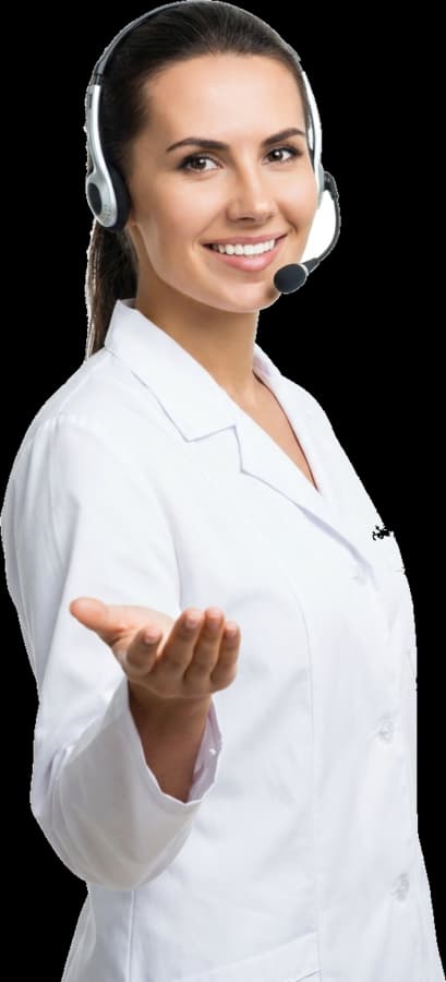 Clinician on a telemedicine video call
